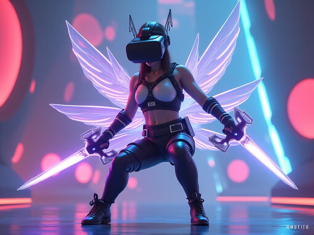 Avatar de cosplay en realidad virtual con props digitales